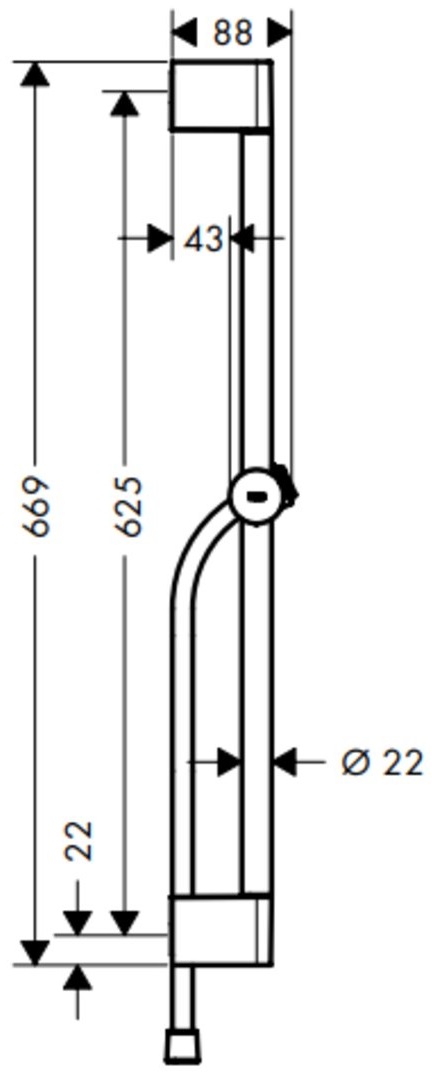 Hansgrohe Pulsify S 65 Matt White 24400700 Габаритні розміри