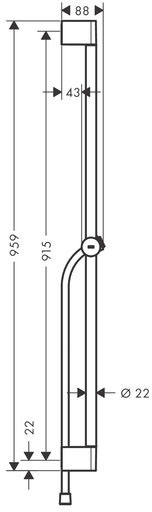 Hansgrohe Pulsify S 90 Matt Black 24401670 Габаритні розміри