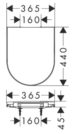 Hansgrohe EluPura S, White (60148450) Габаритні розміри