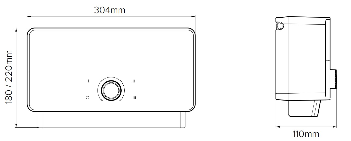 Ariston Aures M 7 EU (3195218) Габаритные размеры
