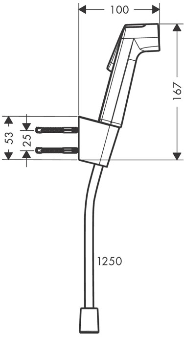 Hansgrohe S EcoSmart Brushed Bronze 29238140 Габаритні розміри