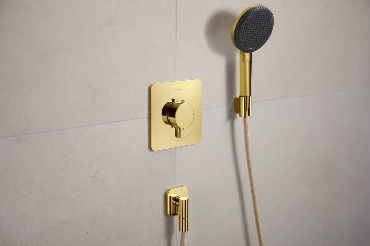Душевой держатель Hansgrohe Porter Fine Polished Gold Optic 28885990 характеристики - фотография 7