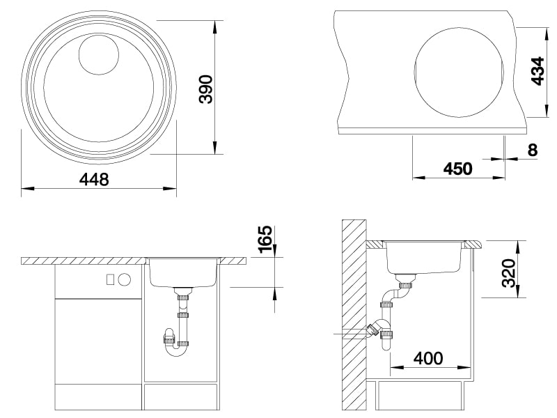 Blanco Rondosol-IF (514647) Габаритні розміри