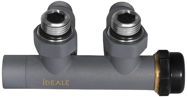 в продаже Комплект кранов с термоголовкой Ideale Duo 1/2”x1/2” антрацит - фото 3