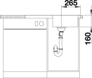 Blanco Lantos 45 S-IF (519059) Габаритные размеры