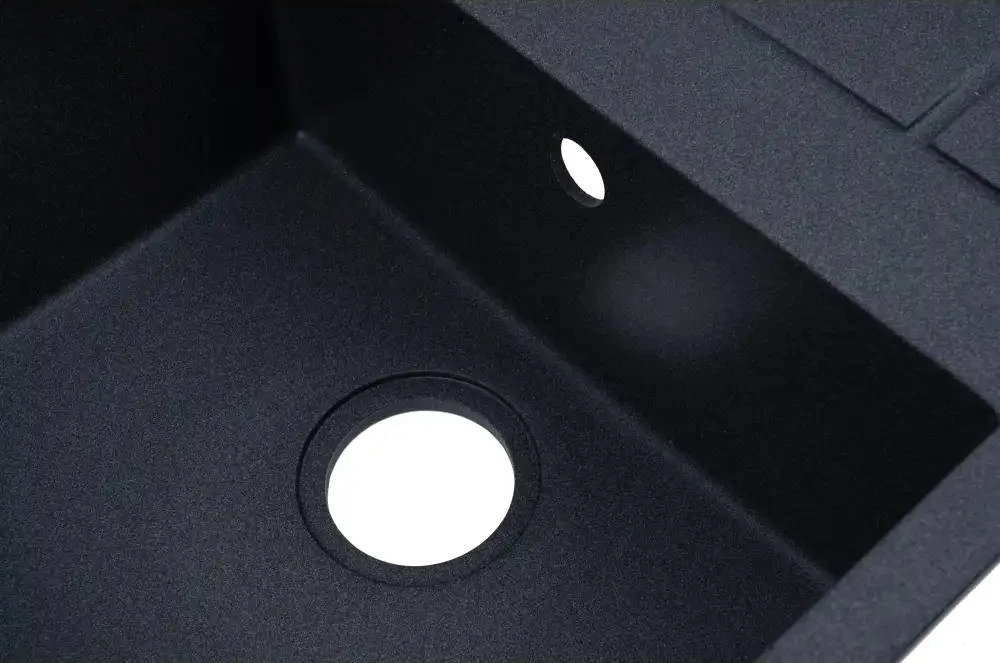 Кухонная мойка Ventolux Silvia 650x500x200 (Black Quartz) цена 3899 грн - фотография 2