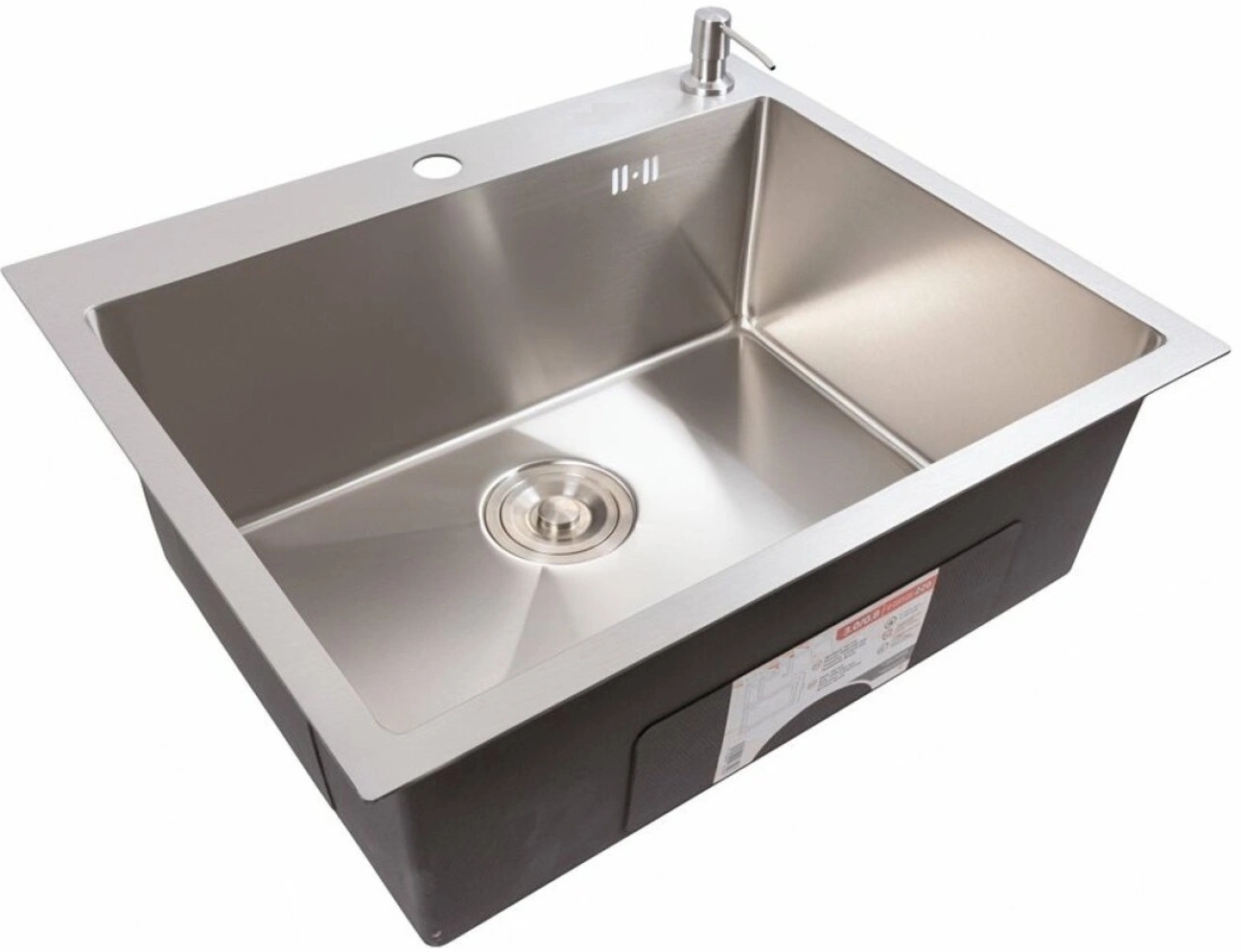 Кухонна мийка Valeso Handmade 60x50 (3,0/0,8) ціна 3309 грн - фотографія 2