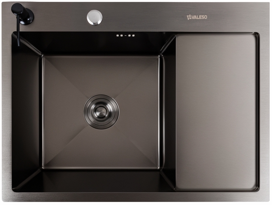 Кухонна мийка Valeso Handmade CM 65x50 L PVD чорна