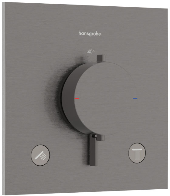 Смеситель с термостатом Hansgrohe Ecostat Comfort E Brushed Black Chrome 33711340