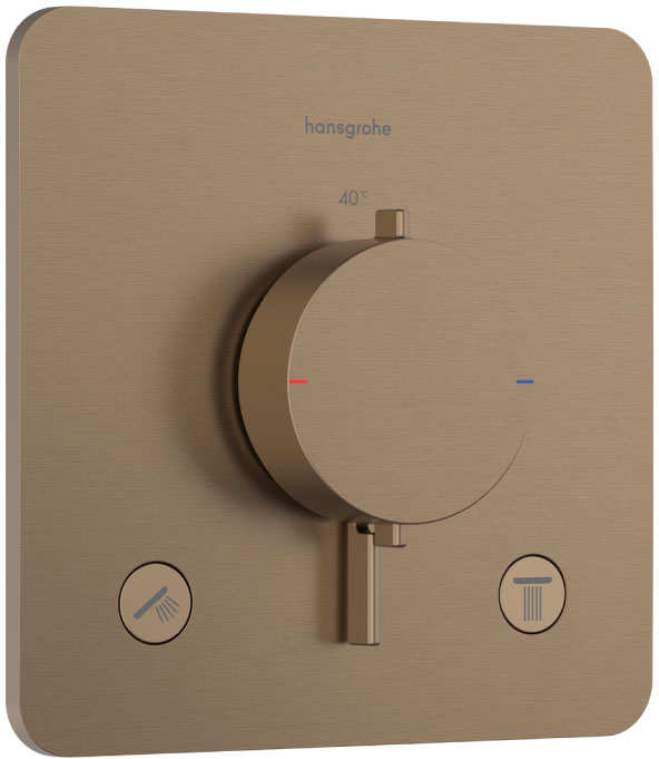 Смеситель с термостатом Hansgrohe Ecostat Comfort Q Brushed Bronze 33713140