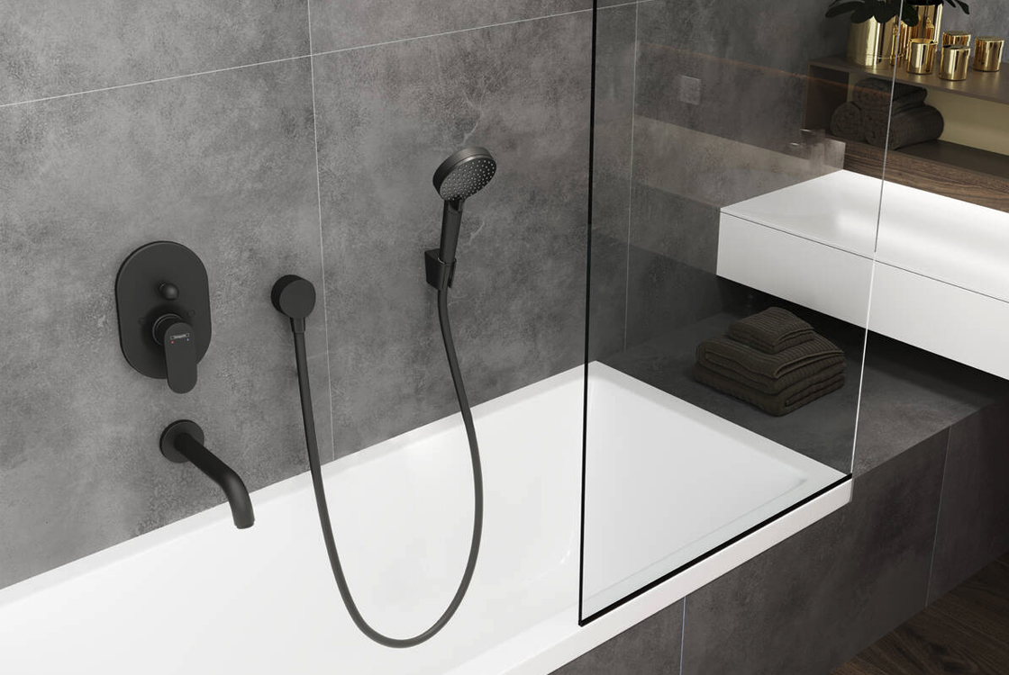 Шланговое під'єднання Hansgrohe FixFit S Matt Black 26453670 ціна 2632 грн - фотографія 2