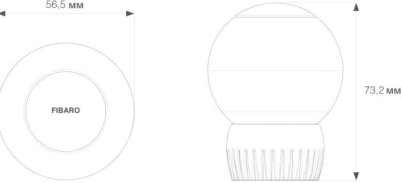 Fibaro Heat Controller (FIB_FGBHT-001) Габаритні розміри