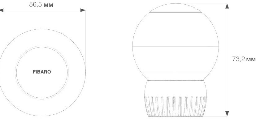 Fibaro Heat Controller Starter Pack (FIB_FGBHT-001-START) Габаритні розміри