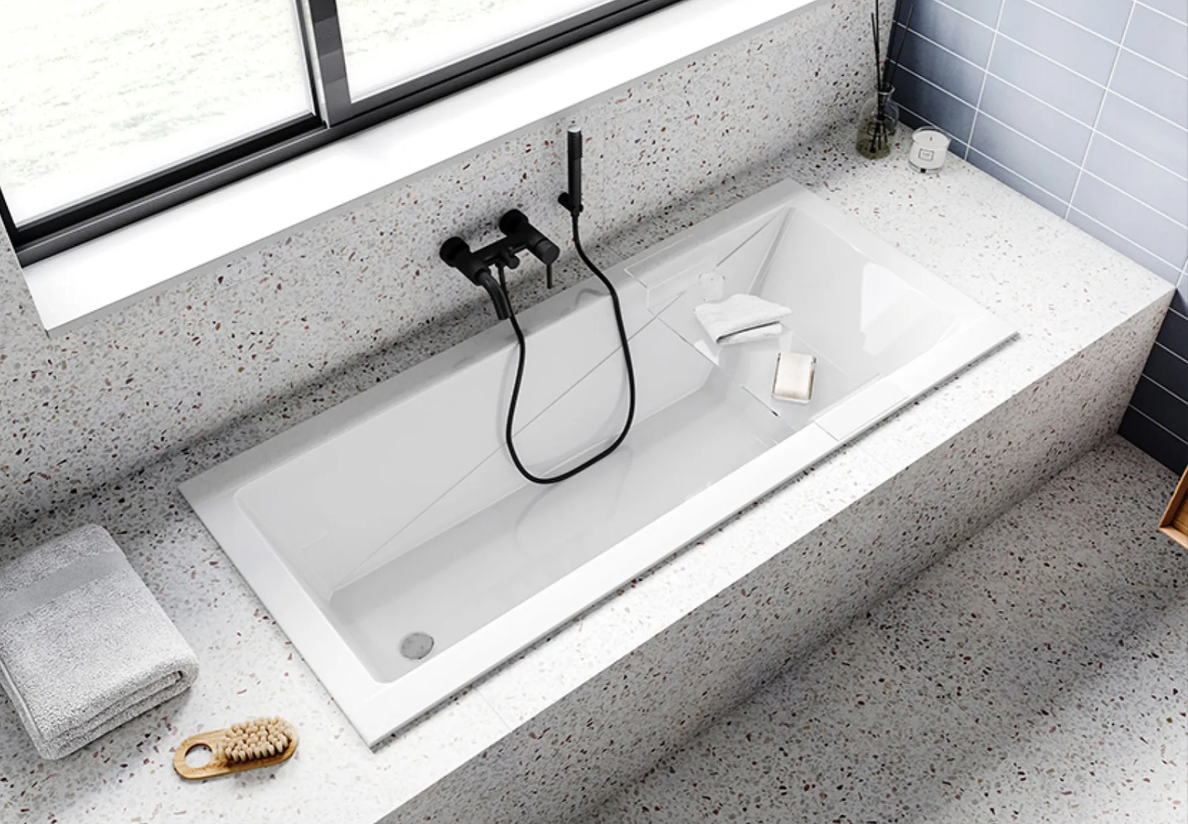 Ванна Besco Modern Slim 180x80 (WAM-180-SL) цена 23117 грн - фотография 2