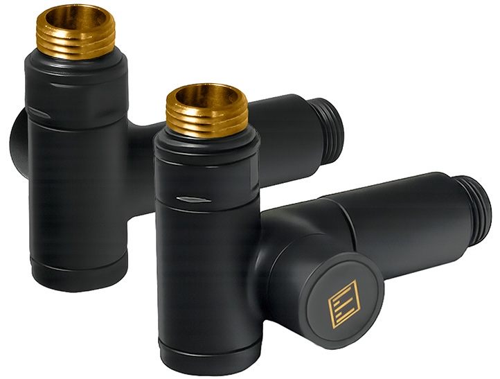 Комплект кранів під ТЕН Ideale Senso 1/2"x1/2" чорний ціна 1817 грн - фотографія 2