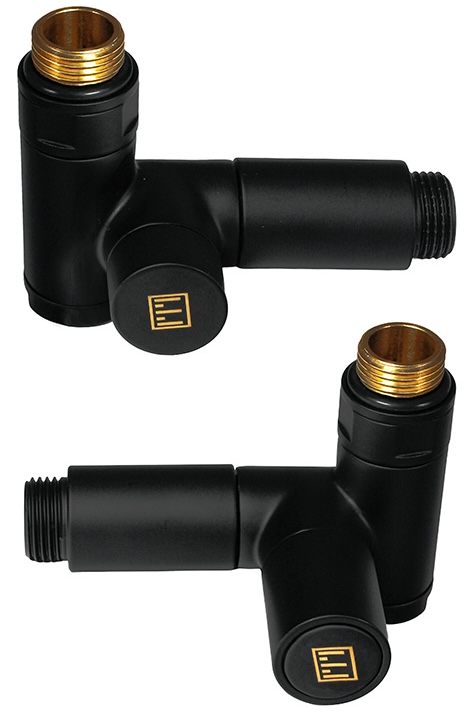 в продажу Комплект кранів під ТЕН Ideale Senso 1/2"x1/2" чорний - фото 3