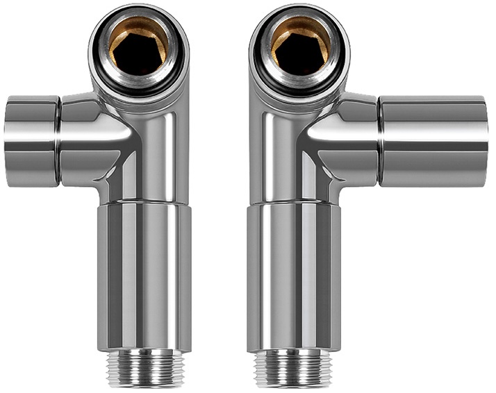 в продажу Комплект кранів під ТЕН Ideale Senso 1/2"x1/2" хром - фото 3