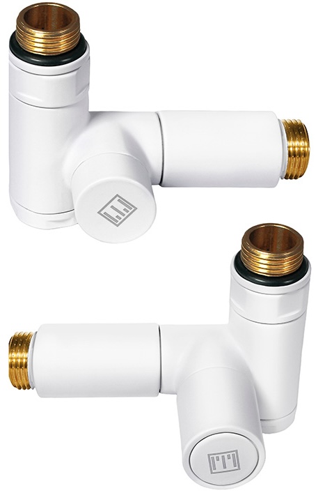 в продажу Комплект кранів під ТЕН Ideale Senso 1/2"x1/2" білий - фото 3