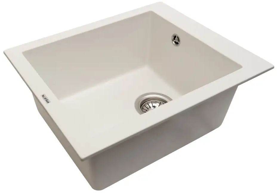 Кухонна мийка Ventolux Amore 500x410x190 (6518) White Quartz ціна 3299 грн - фотографія 2