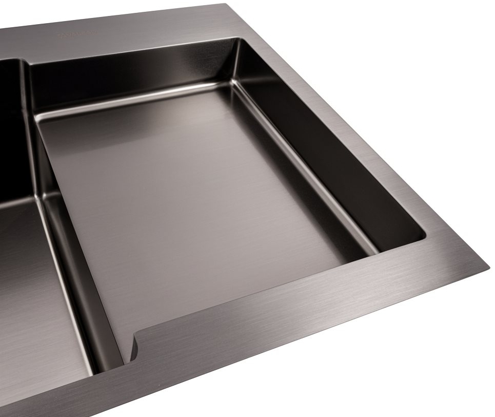 в продаже Кухонная мойка Valeso Handmade 78x50C L PVD черная - фото 3