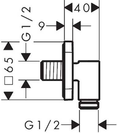 Hansgrohe FixFit Fine Q Brushed Black Chrome 28884340 Габаритні розміри