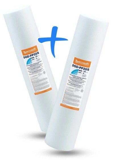Картридж для фільтра Ecosoft 4,5"х20" 20-5 мкм CPV24520205ECO 2шт. (механіка)
