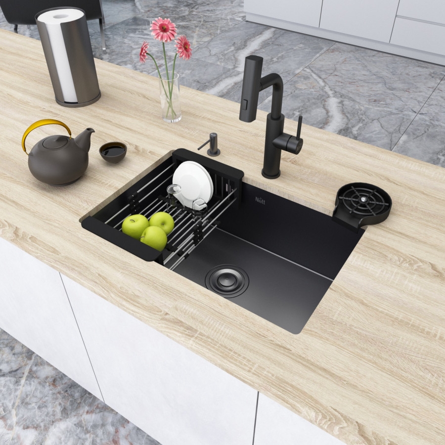 Кухонна мийка Nett NB-5742U з нержавійки 1 мм (PVD) відгуки - зображення 5