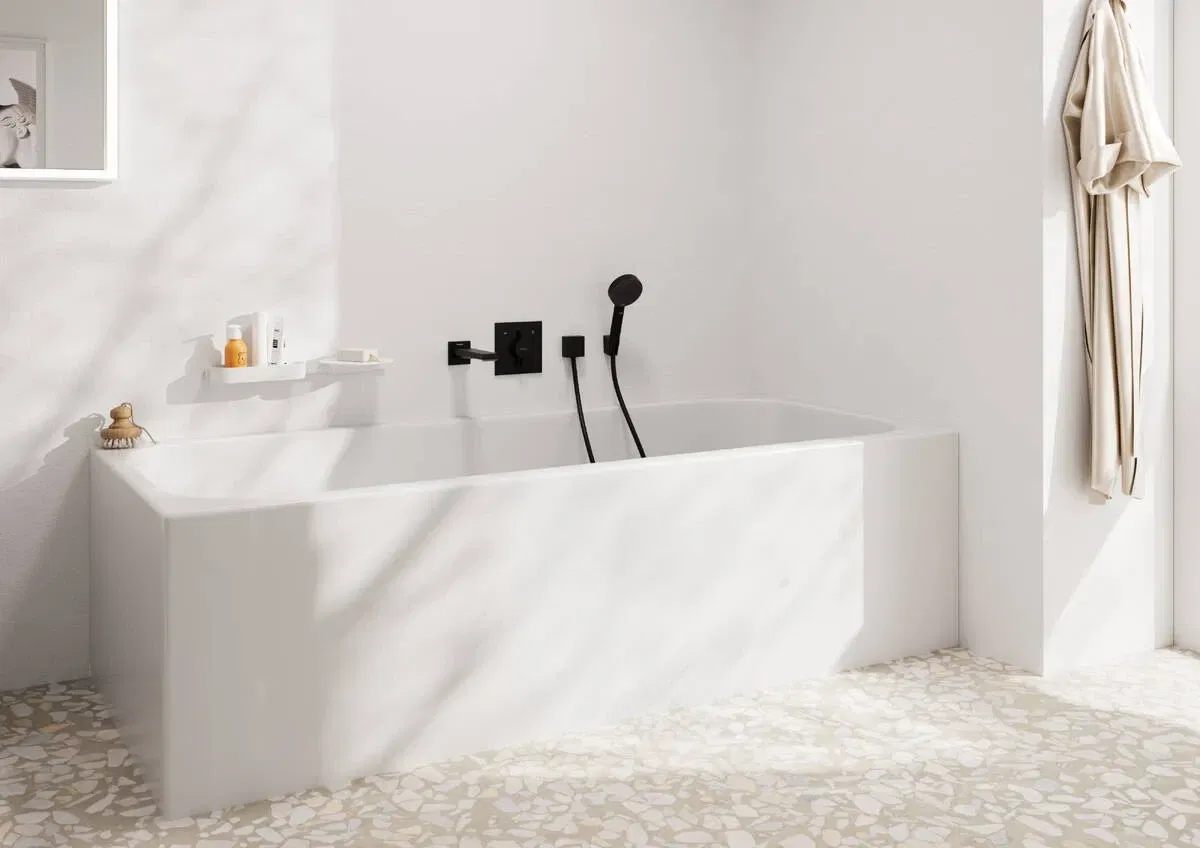 Излив для ванны Hansgrohe Tecturis E Matt Black 73410670 цена 11298 грн - фотография 2