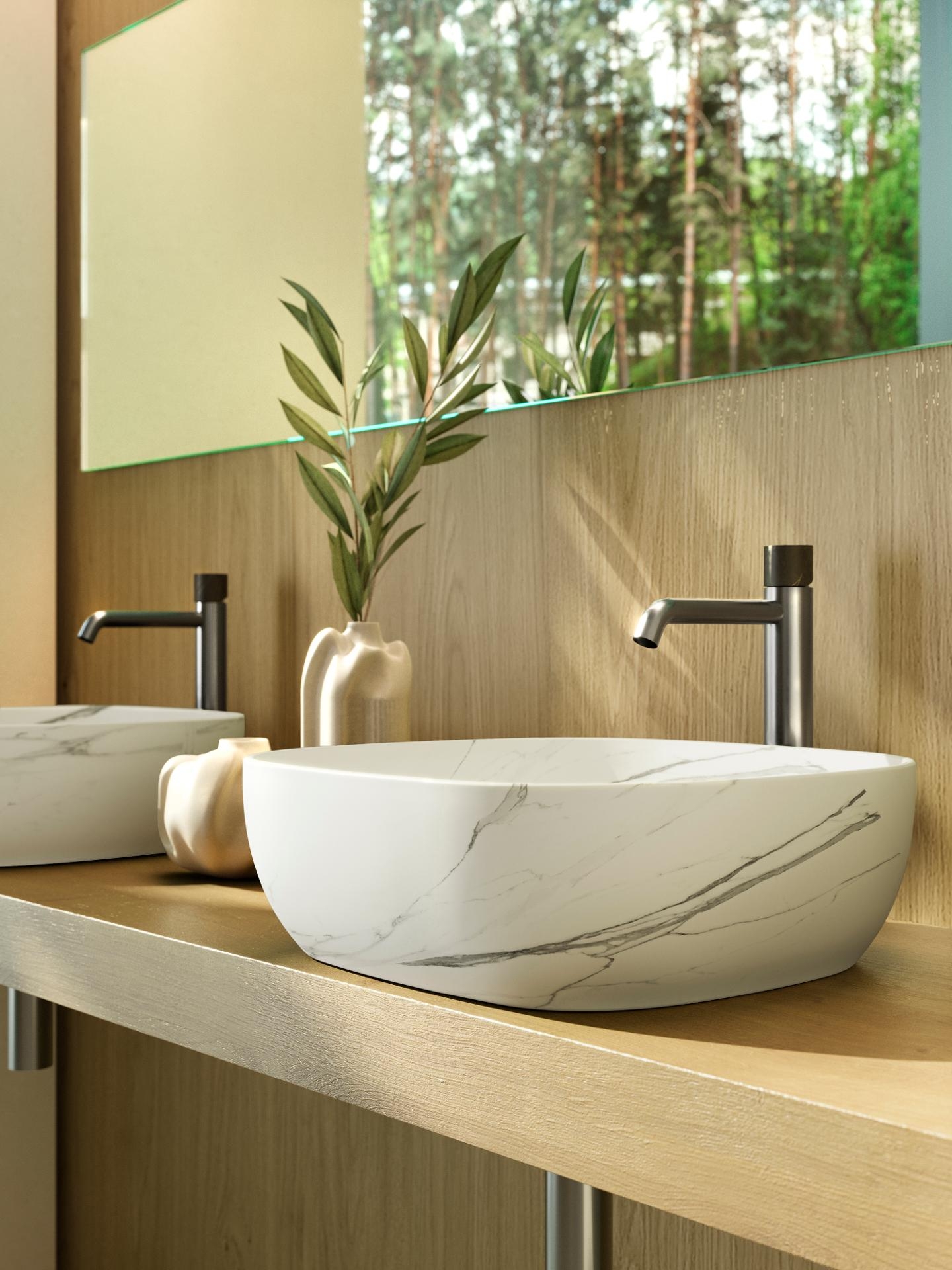 Умивальник Noken Slender carrara marble (100352956) ціна 47184 грн - фотографія 2