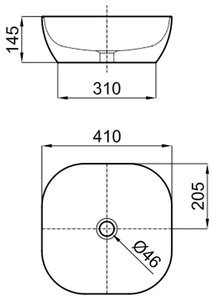 Noken Slender carrara marble (100352956) Габаритні розміри
