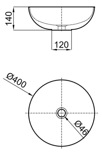 Noken Slender белый мат (100255721) Габаритные размеры
