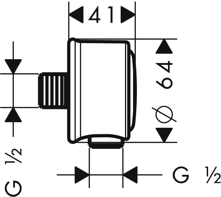 Axor Montreux Chrome 16884000 Габаритные размеры