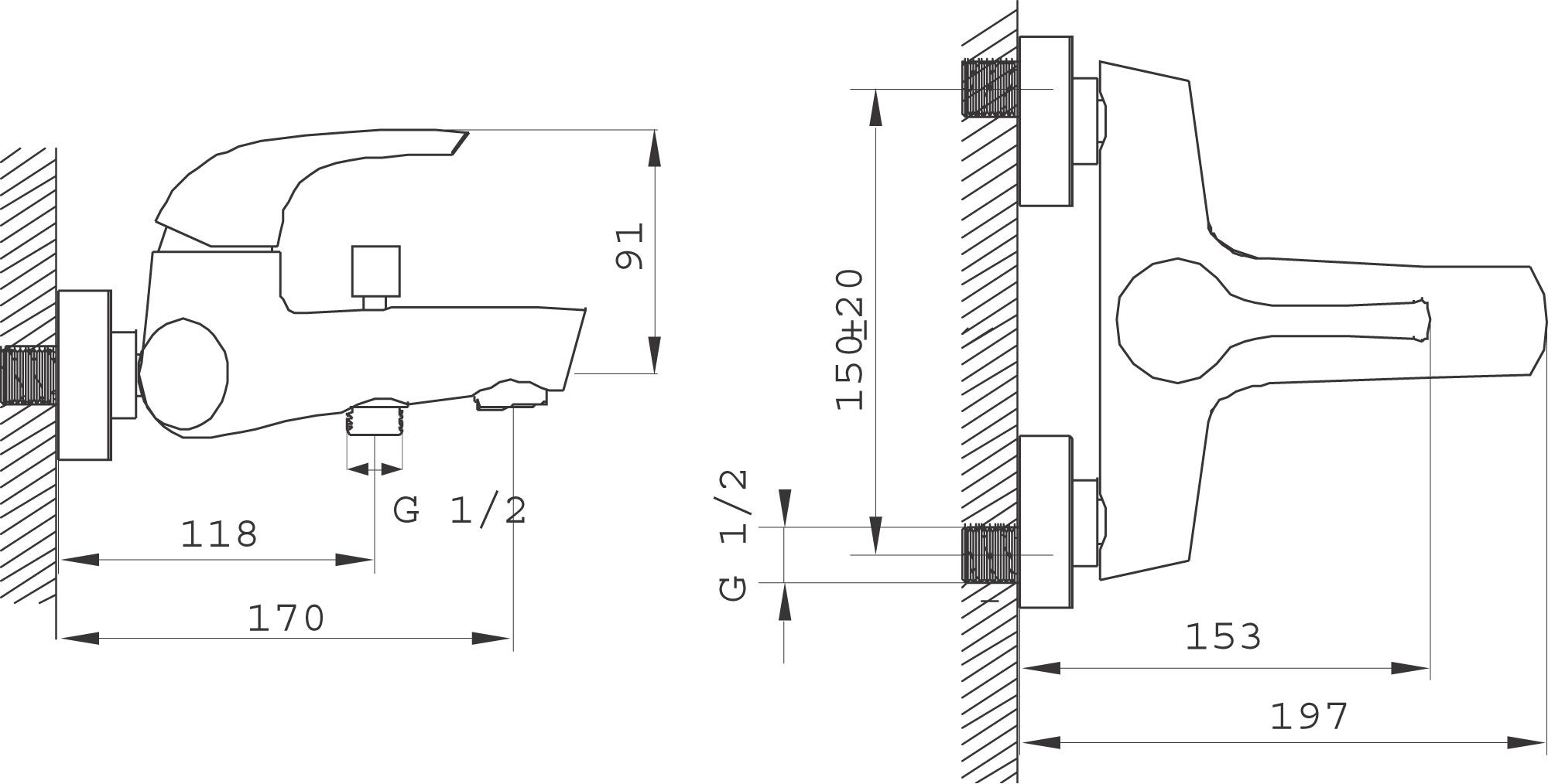 Ferro Genova BGE1VL Габаритні розміри