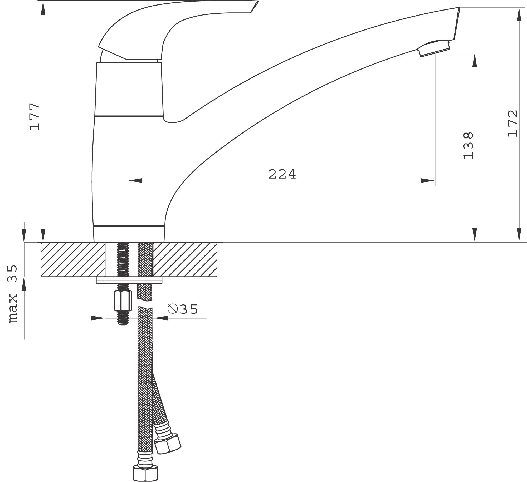Ferro Genova BGE4VL Габаритні розміри