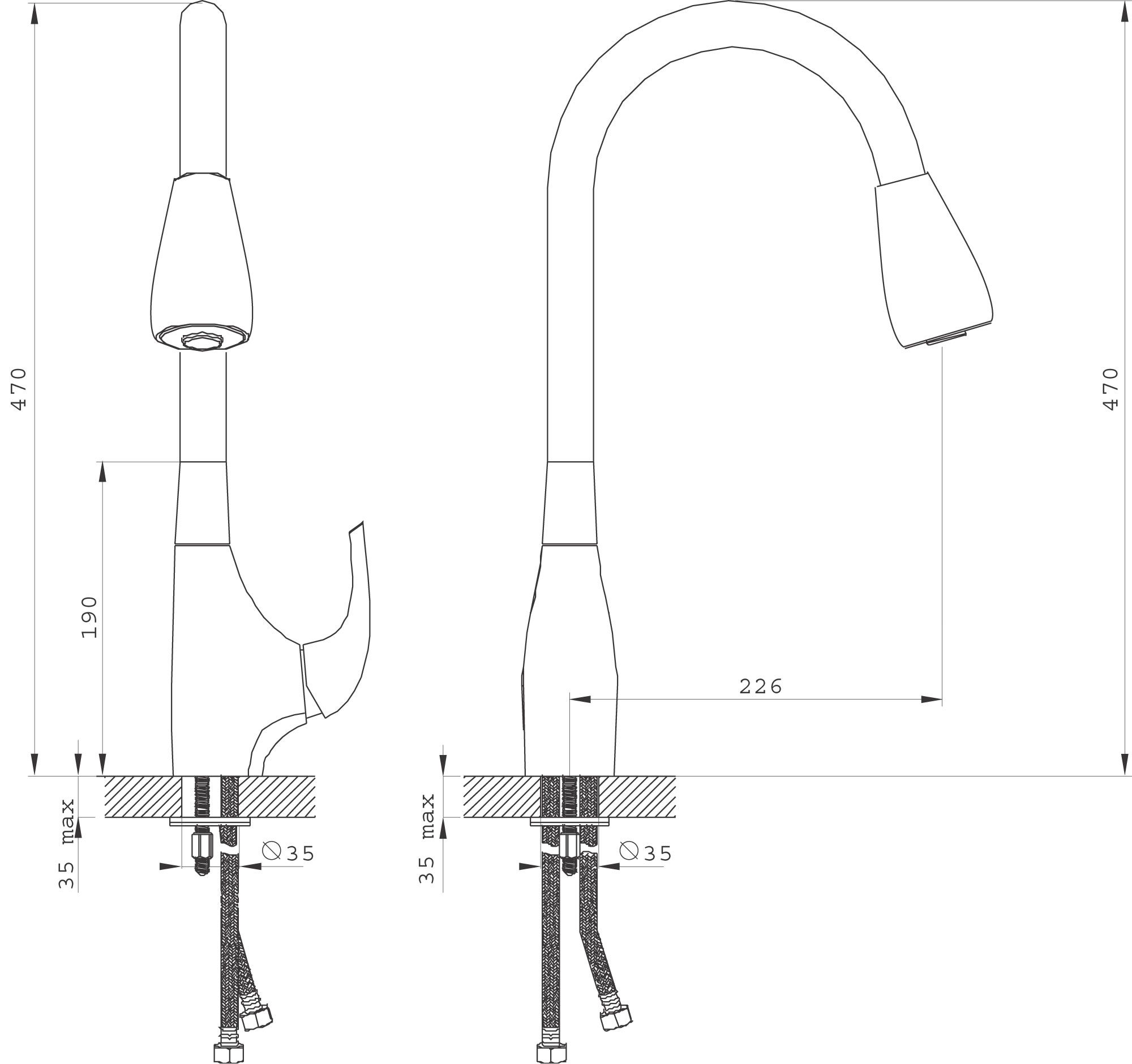 Ferro Genova BGE8AVL Габаритні розміри