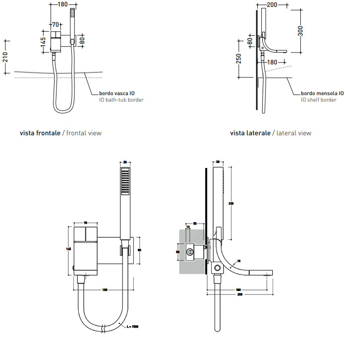 Flaminia SI SI2081 Габаритні розміри