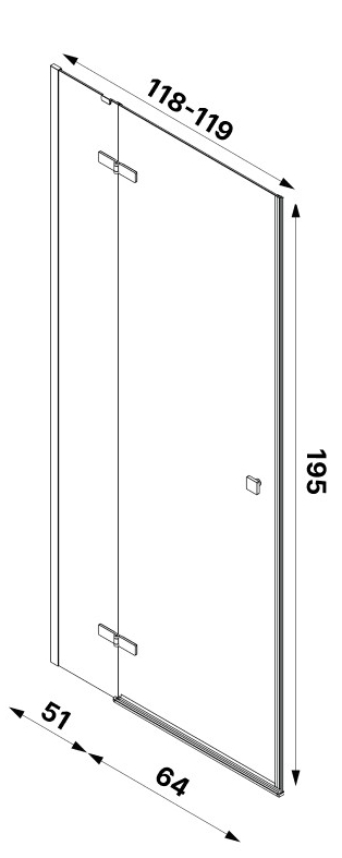 New Trendy Kalibra 120x195 (KAL-S0001-120U) Габаритные размеры