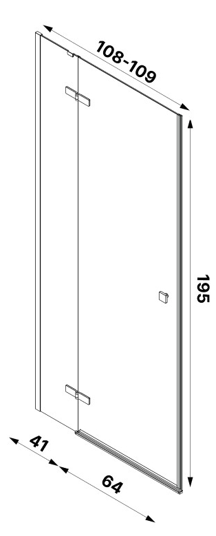 New Trendy Kalibra 110x195 (KAL-S0001-110U) Габаритные размеры