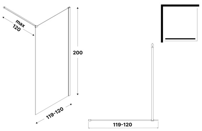 New Trendy Velio 120x200 (D-0137B) Габаритні розміри