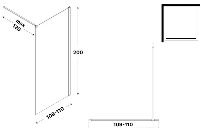 New Trendy Velio 110x200 (D-0136B) Габаритні розміри