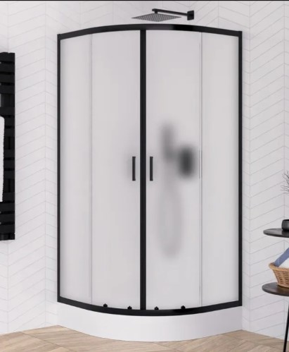 в продажу Душова кабіна New Trendy Suvia Black 2D R55 90x90x190 (K-5124) скло сатин - фото 3