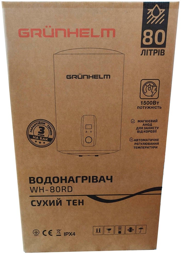 Водонагрівач Grunhelm WH-80 RD огляд - фото 11
