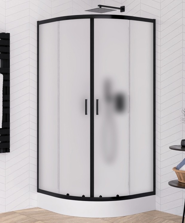 Душевая кабина New Trendy Suvia Black 2D R55 80x80x190 (K-5115) цена 18540 грн - фотография 2