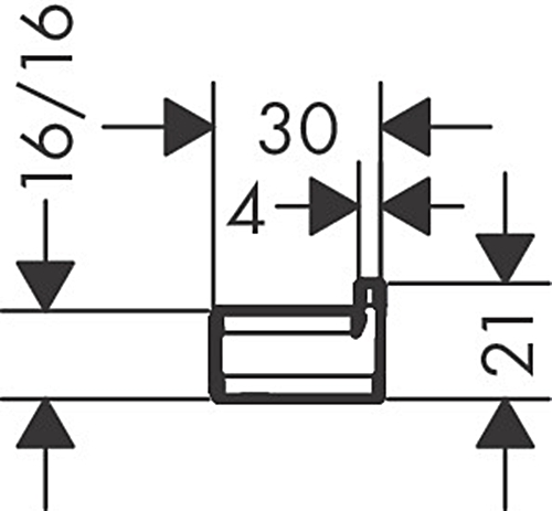 Hansgrohe AddStoris 3.0 х 1.6 см Matt White 41742700 Габаритные размеры