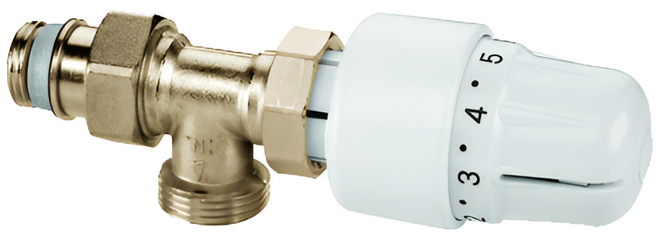 Meibes Simplex RTL в комплекте с термостатической головкой, угловой 1/2"x3/4"