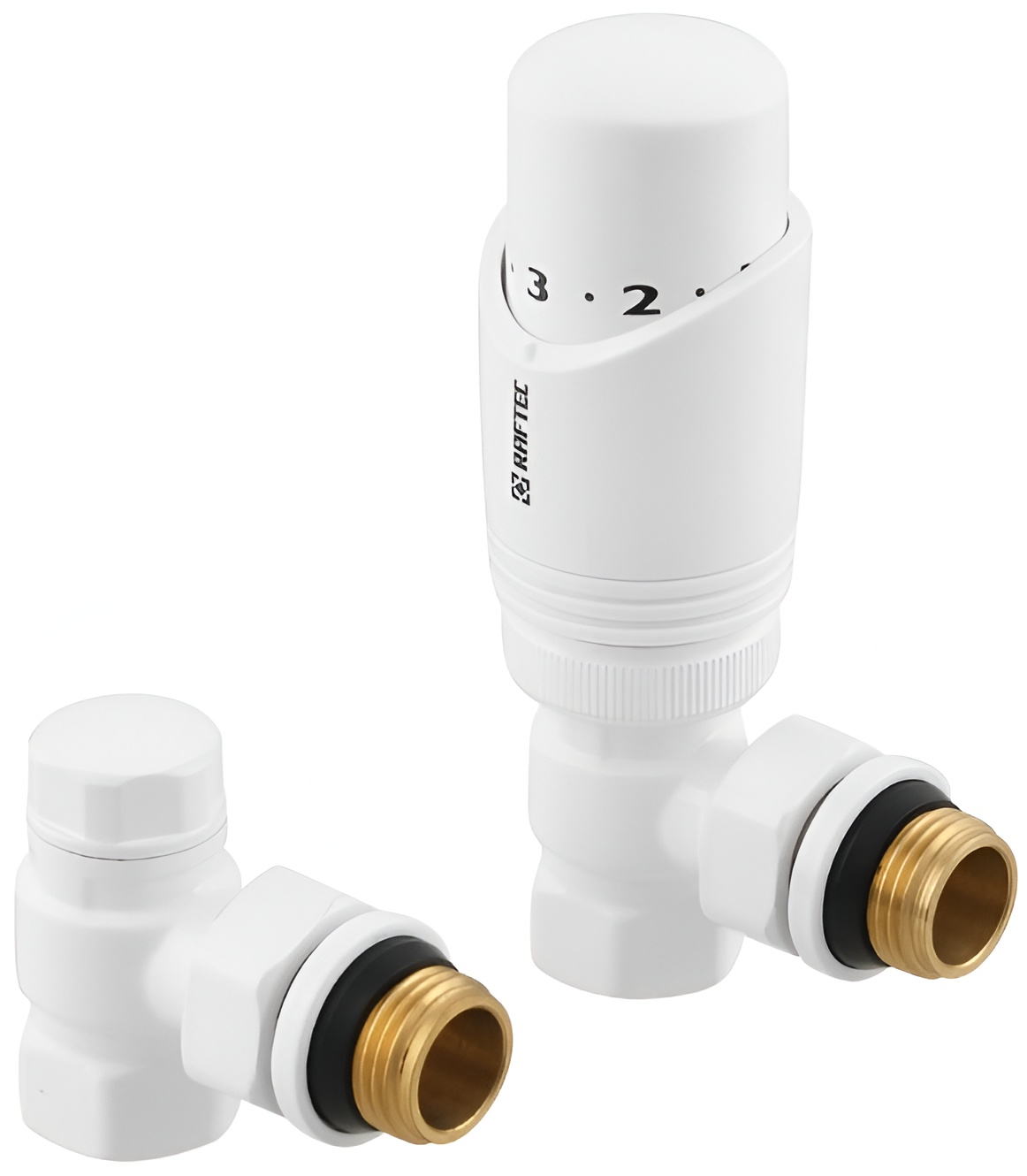 Комплект термостатических клапанов Raftec 1/2" угловой DKTU11-W