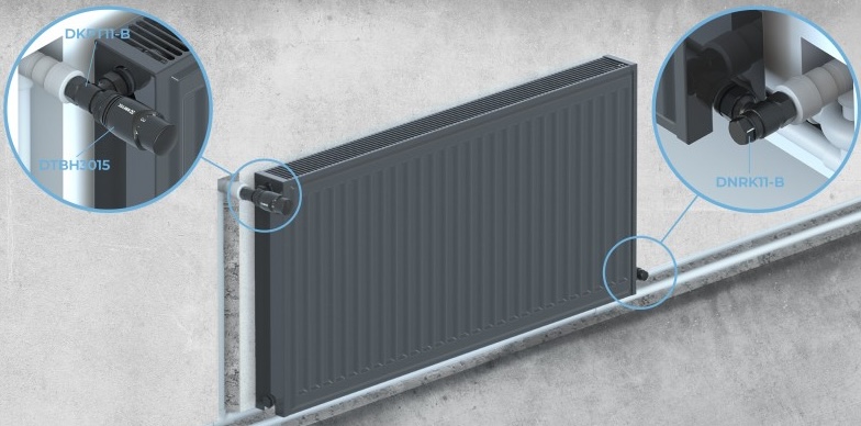 Комплект термостатических клапанов Raftec 1/2" угловой DKTU11-B цена 1470 грн - фотография 2