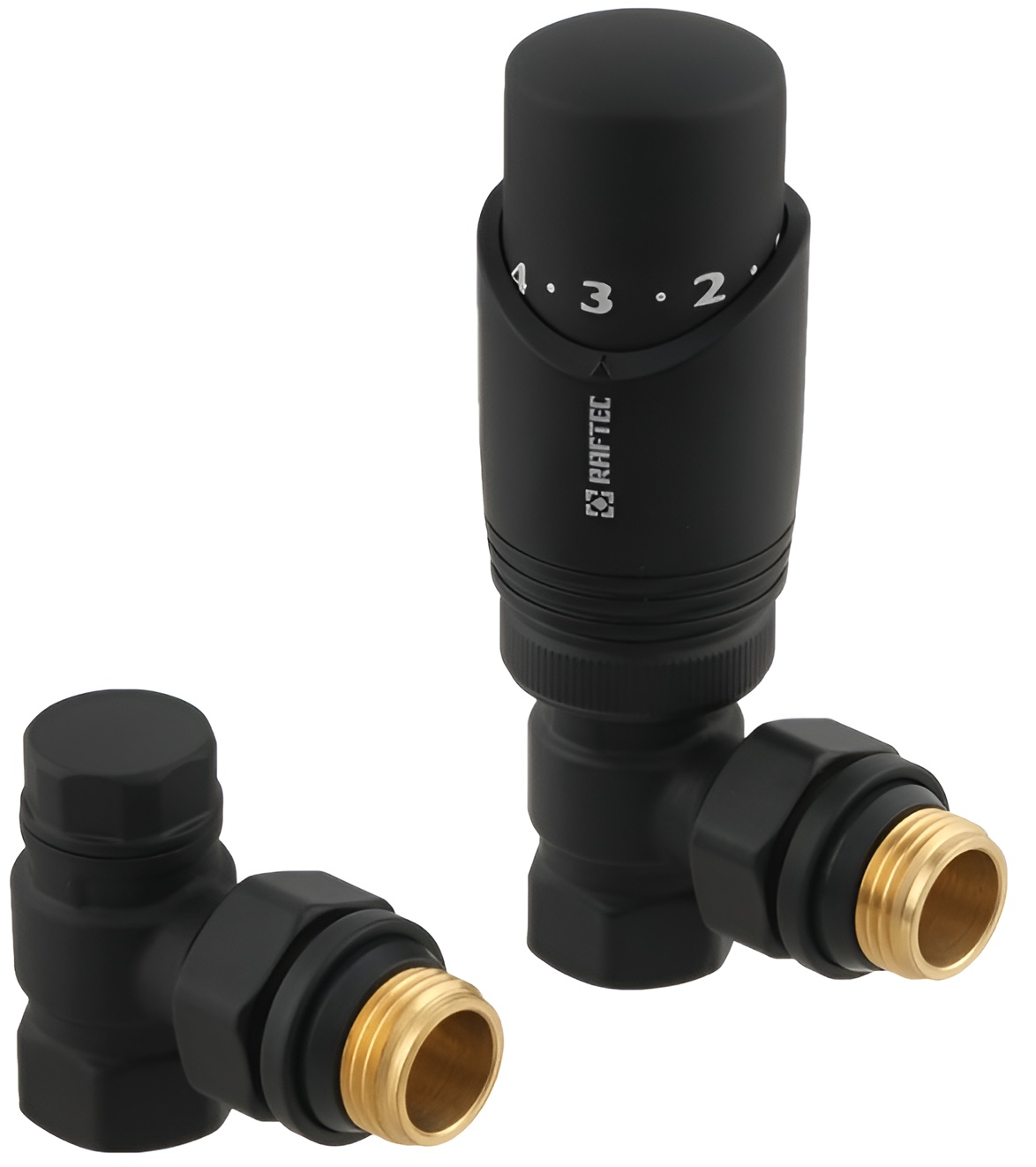 Комплект термостатических клапанов Raftec 1/2" угловой DKTU11-B
