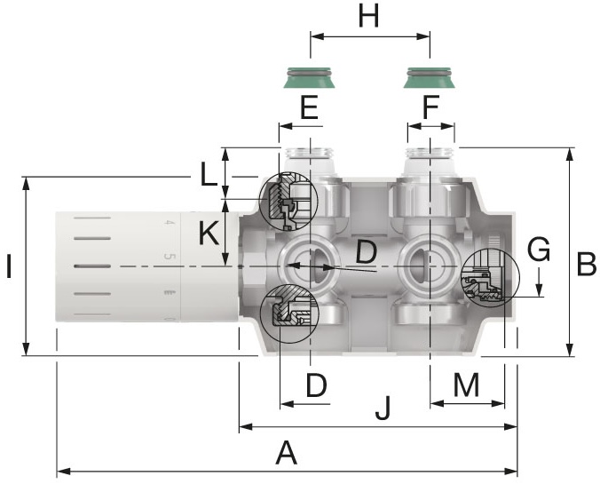 Meibes VarioDesign з декоративним кожухом, білий Габаритні розміри