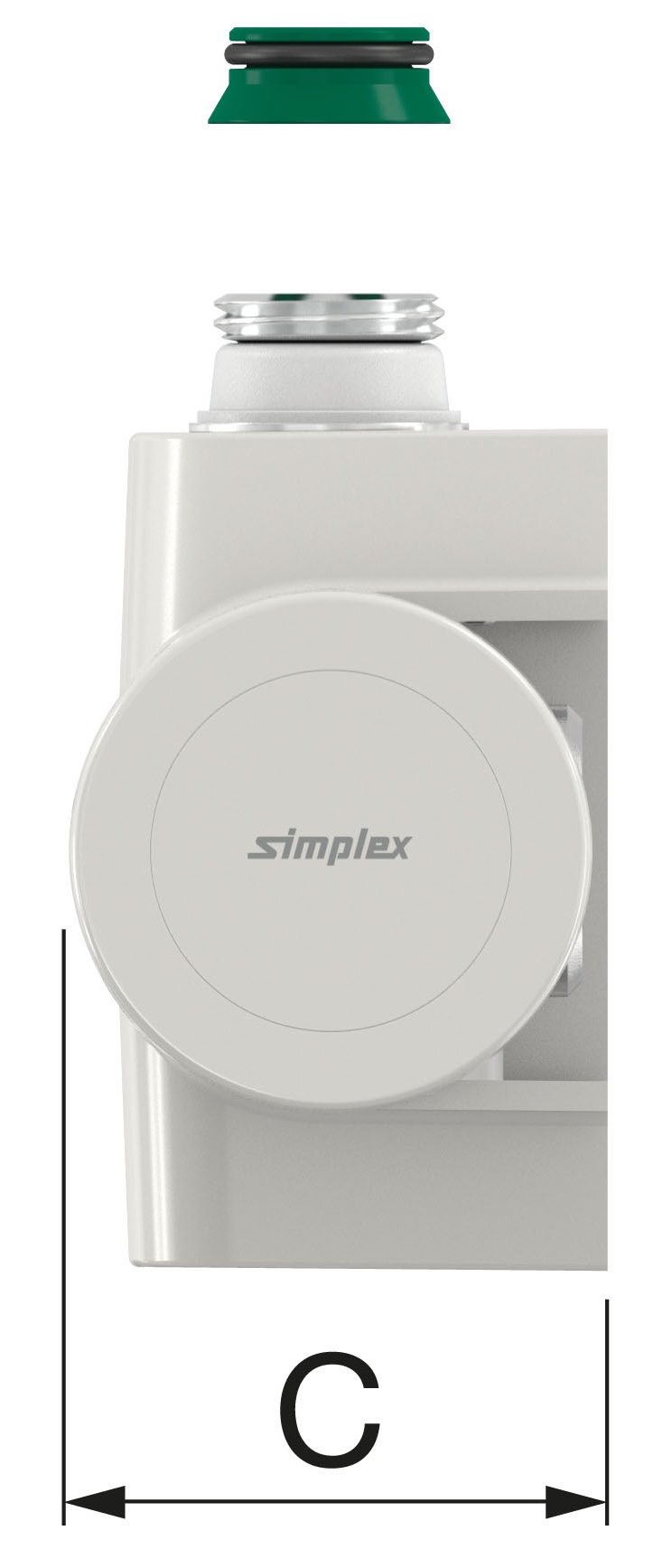 Meibes VarioDesign з декоративним кожухом, білий Габаритні розміри